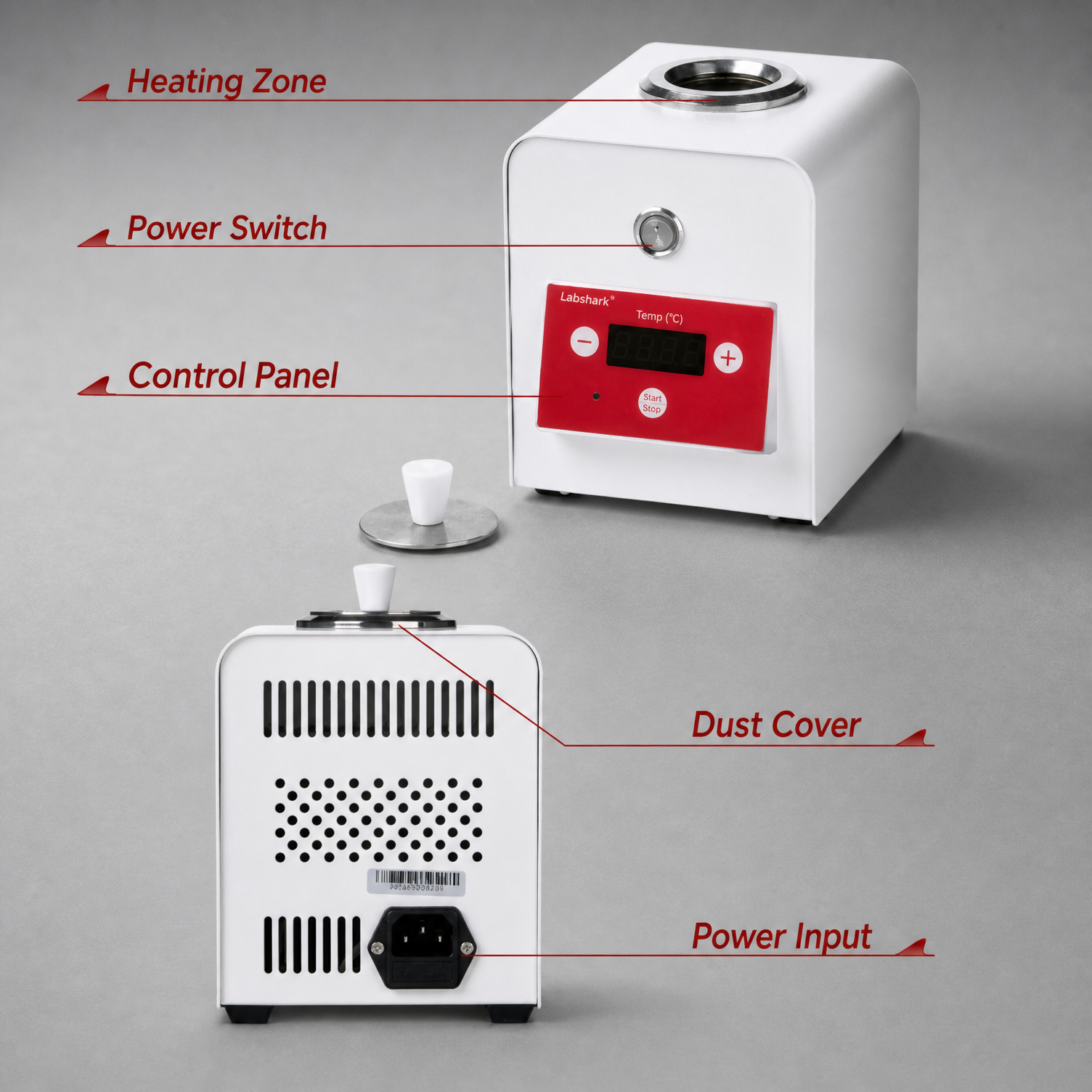 Product structure diagram of Labshark micro bead sterilizer showing components.png