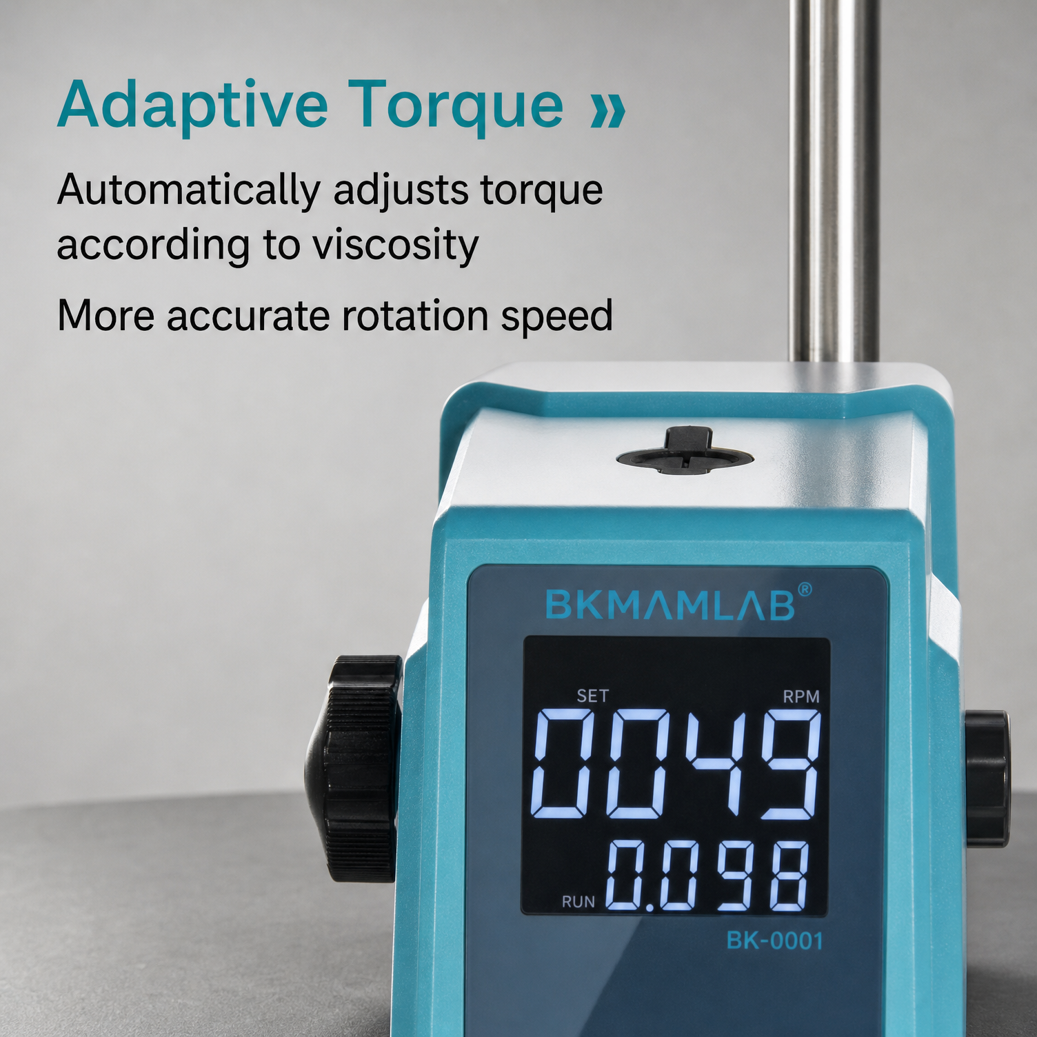 Adaptive torque adjustment and constant speed control display on BKMAMLAB overhead stirrer.png