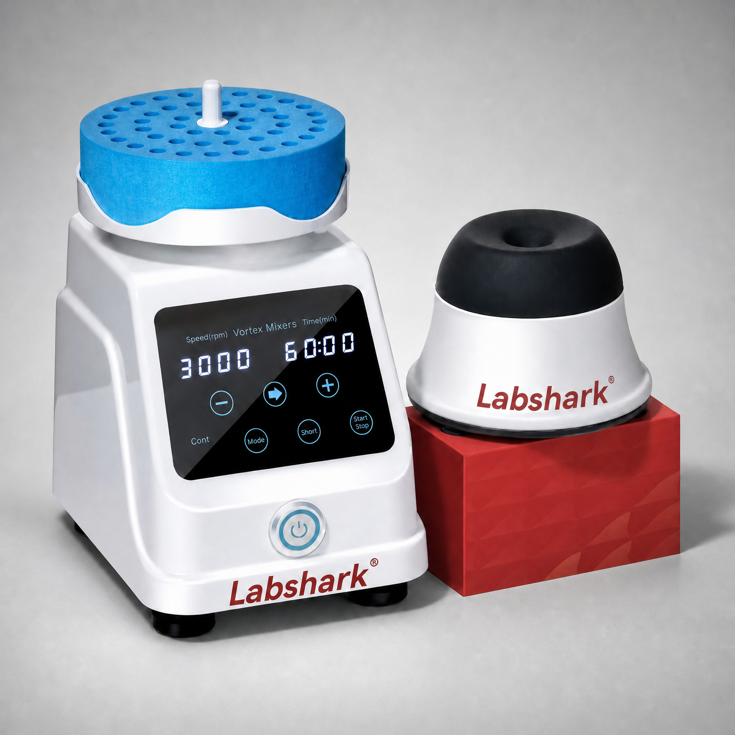 Labshark vortex mixer with digital display and multi-tube adapter for laboratory sample mixing.png