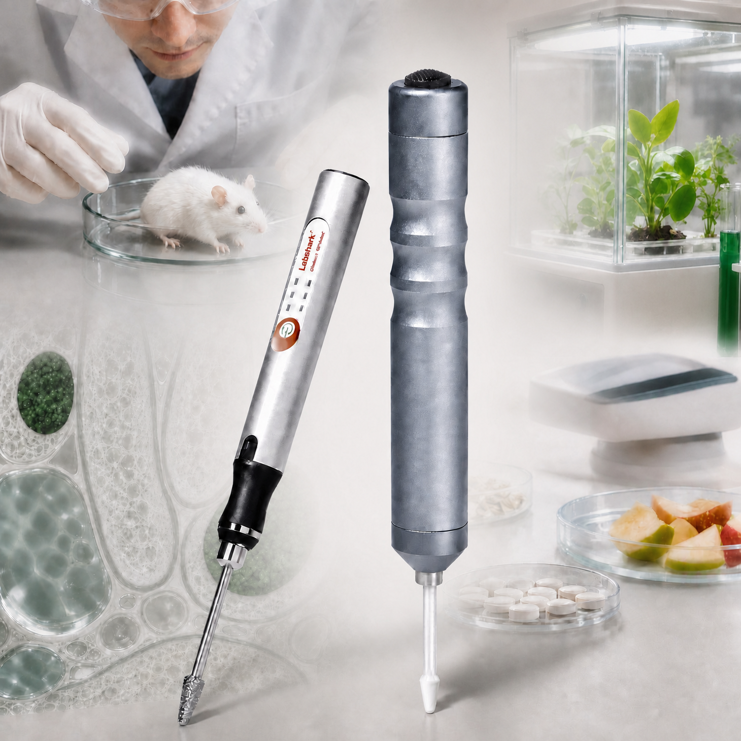 Tissue grinding for animal plant and food samples using Labshark hand homogenizer.png