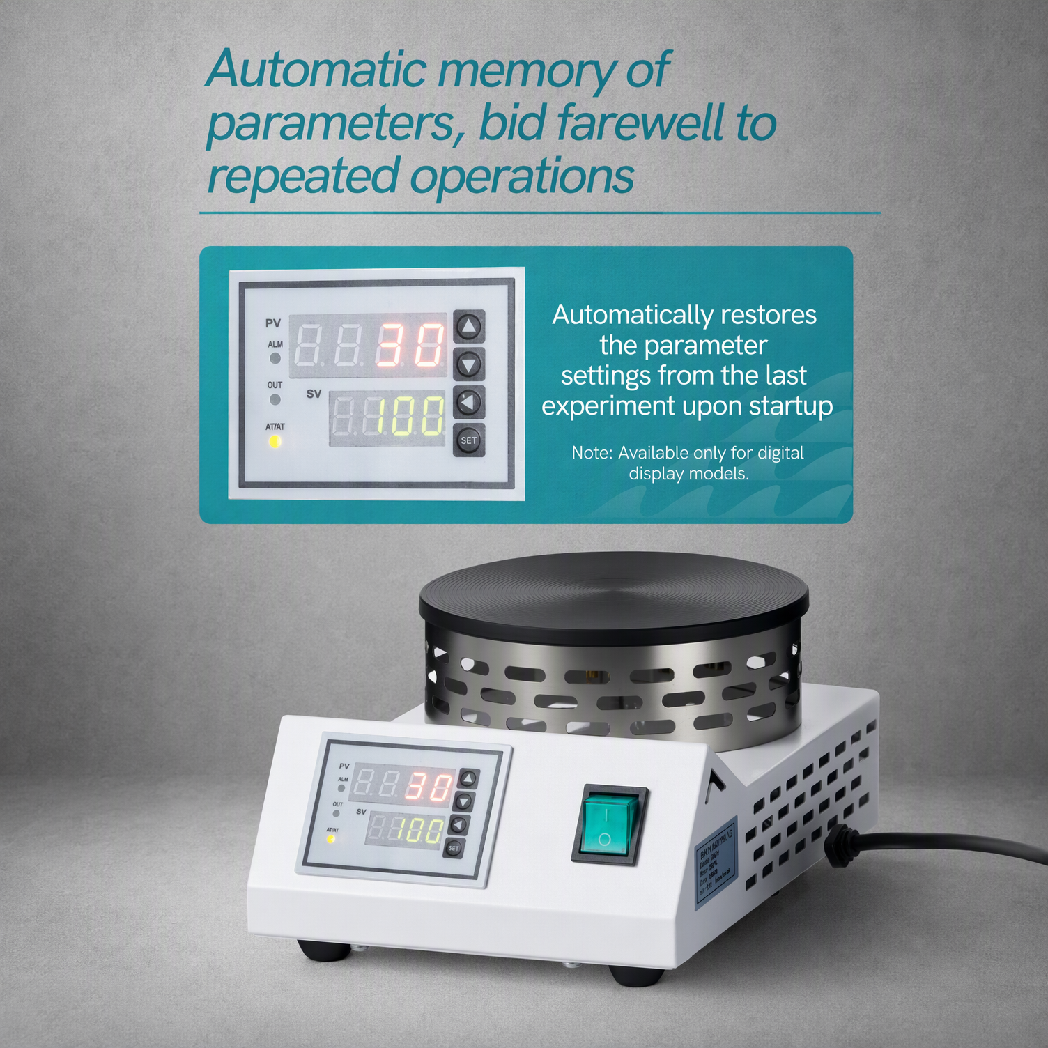 Automatic memory of parameters on Labshark digital electric furnace for repeated operations.png