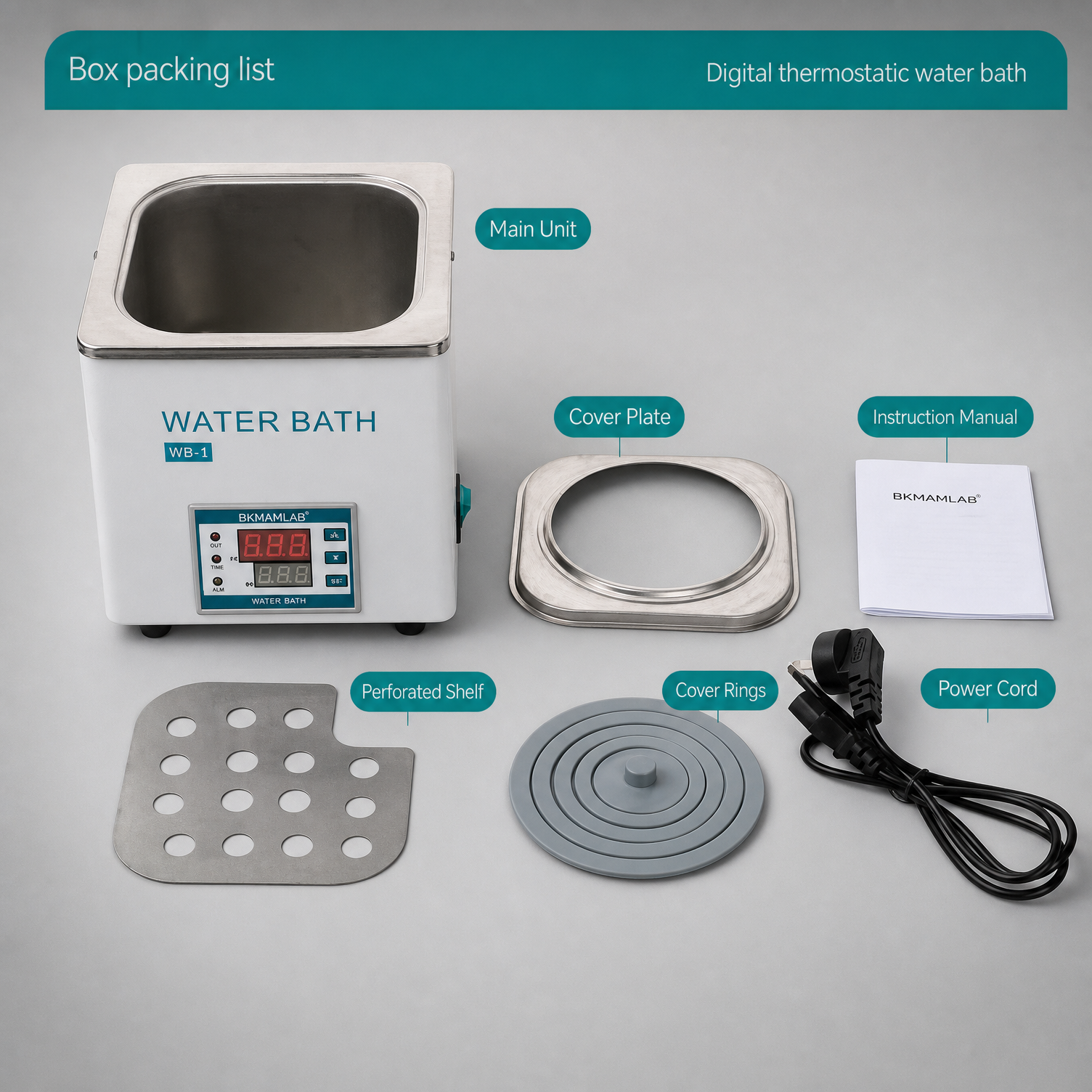 Packing list and accessories of BKMAMLAB laboratory water bath.png
