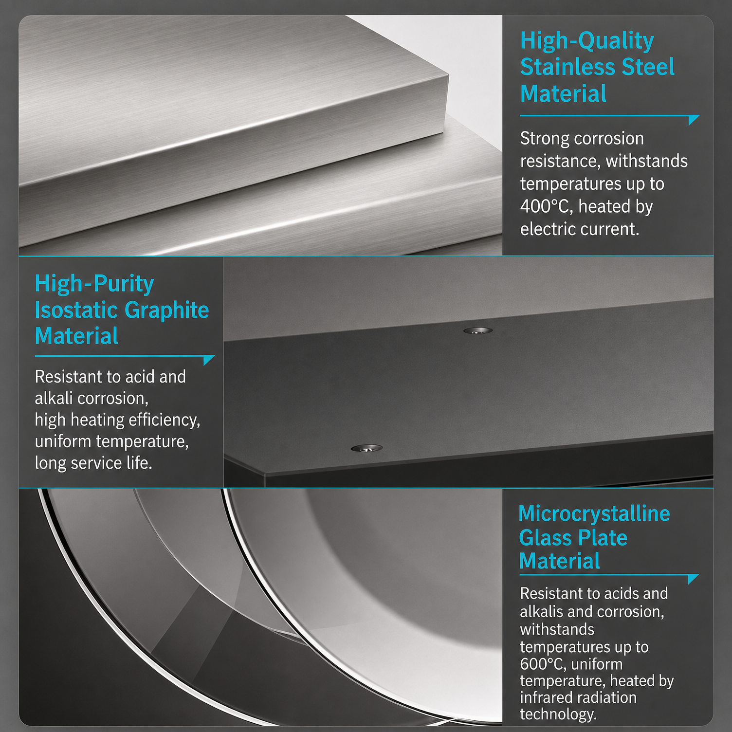 Stainless steel graphite and glass-ceramic plate materials on Labshark lab hot plate.png