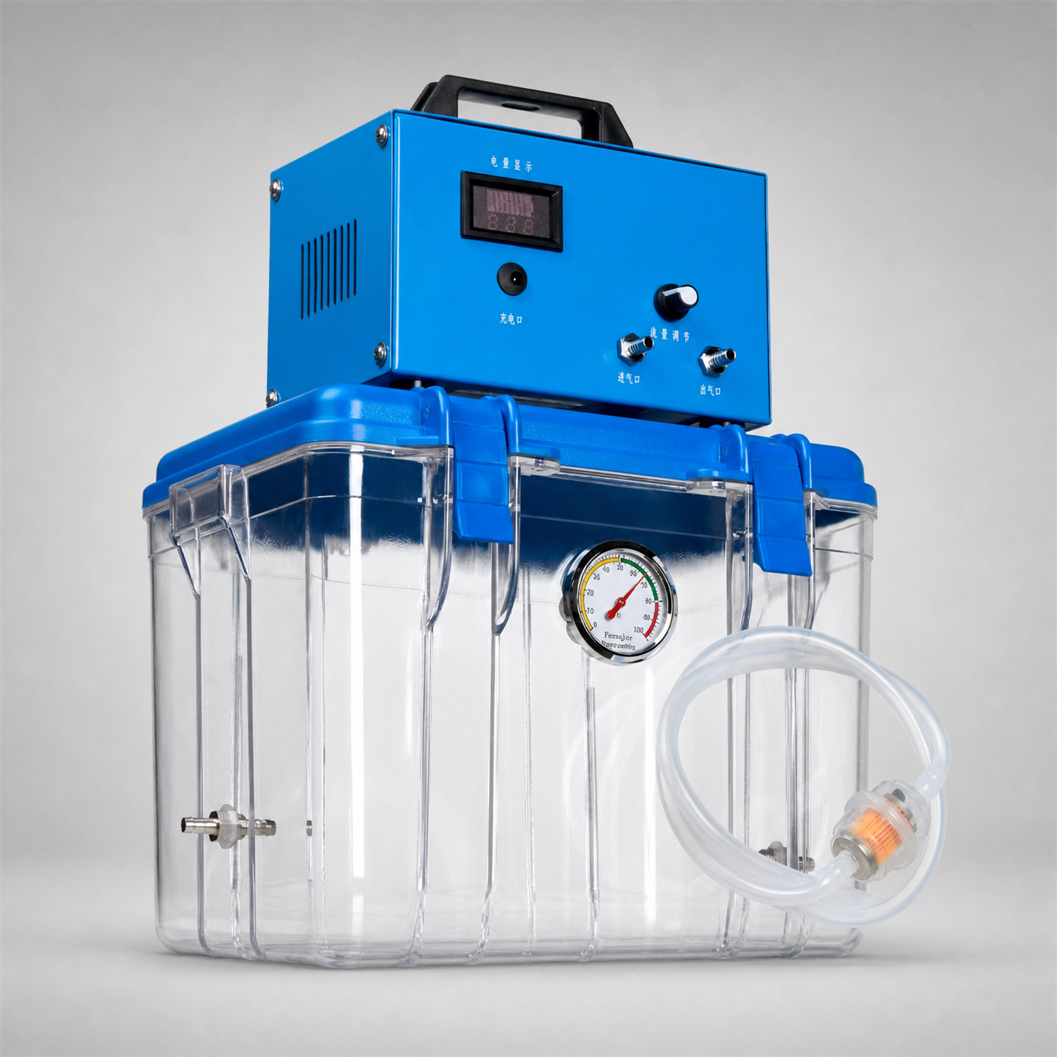 Labshark vacuum chamber sampler with sampling bag for NMHC and VOC sampling.webp