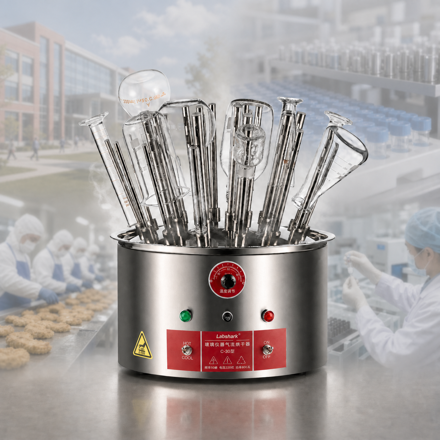 glass airflow dryer usage scenario in laboratory.png