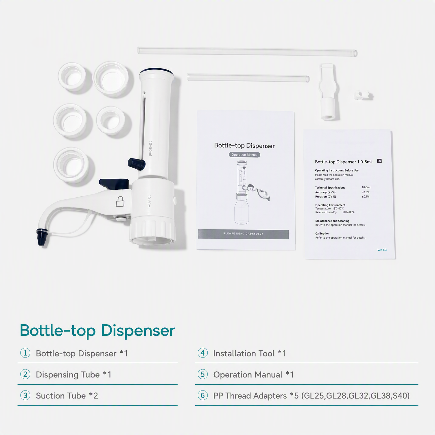 BKMAMLAB bottle top dispenser packing list with accessories and dip tubes.png