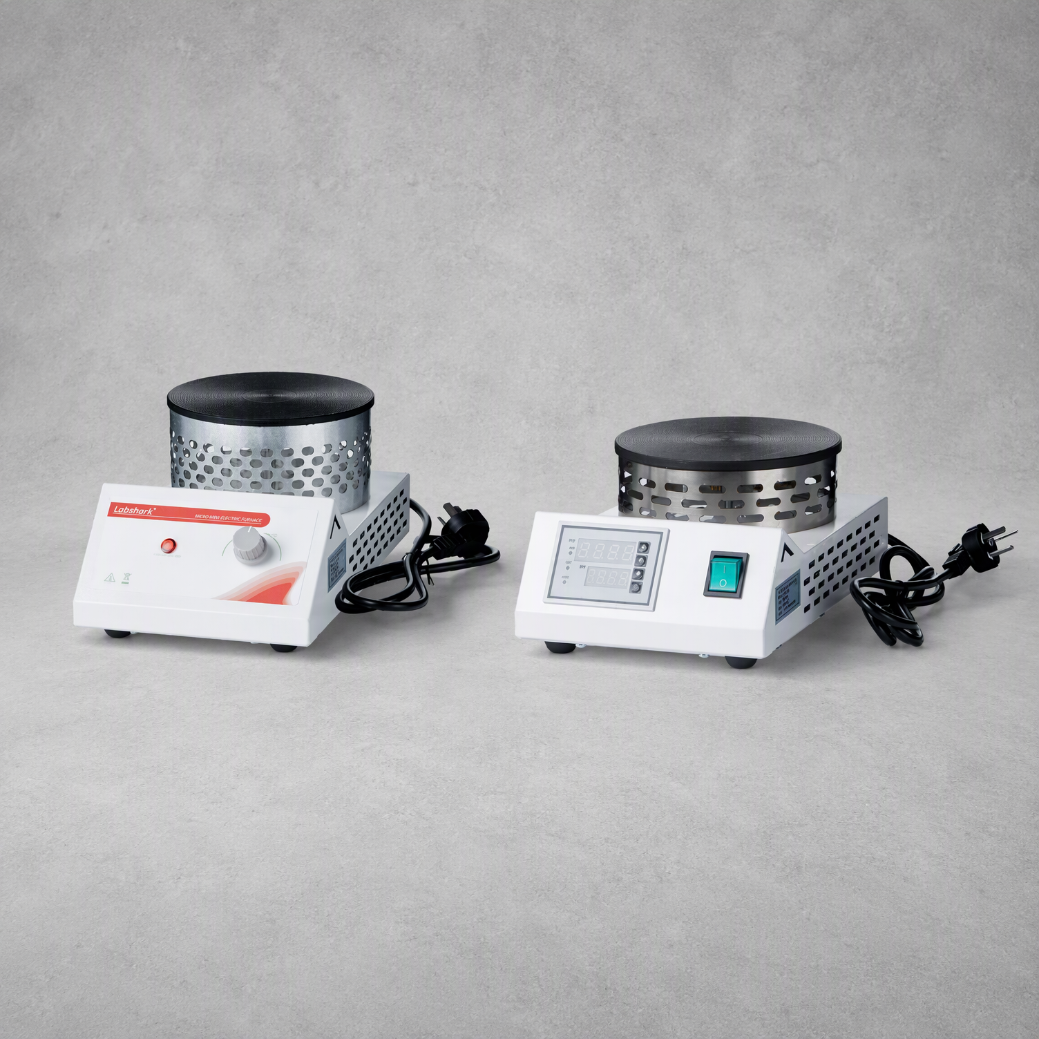 Labshark enclosed electric furnace mechanical and digital models comparison.png